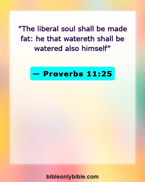 Bible Verses About Material Things (Proverbs 11:25)
