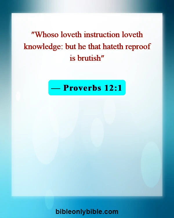 Bible Verses About Discipline Life (Proverbs 12:1)