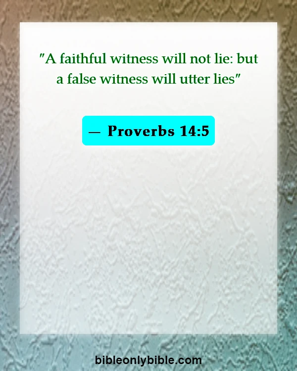 Bible Verses About Liars Going To Hell (Proverbs 14:5)