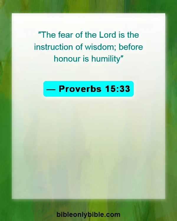 Bible Verses About Humility In Leadership (Proverbs 15:33)