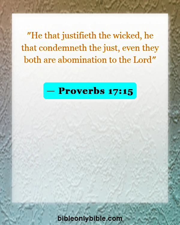 Bible Verses About Abomination (Proverbs 17:15)