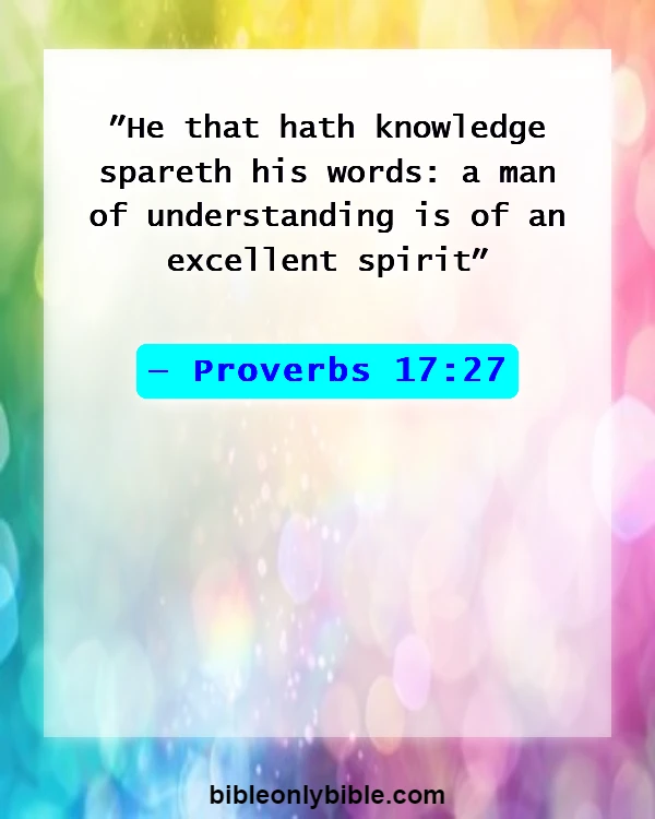 Bible Verses About Listening To Others (Proverbs 17:27)
