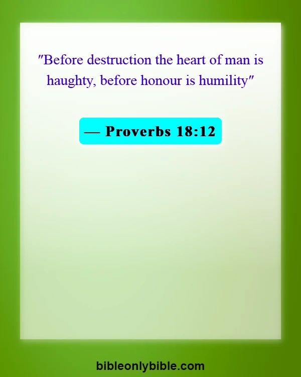 Bible Verses About Arrogance (Proverbs 18:12)