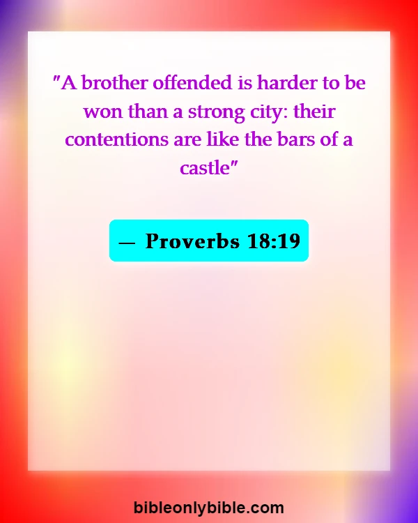 Bible Verses About Division (Proverbs 18:19)