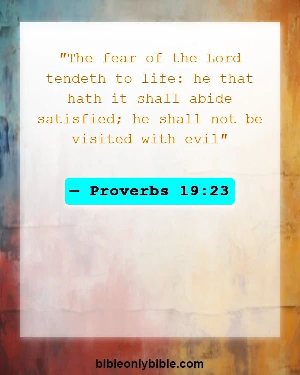 Bible Verses About Do Not Compare Yourself To Others (Proverbs 19:23)