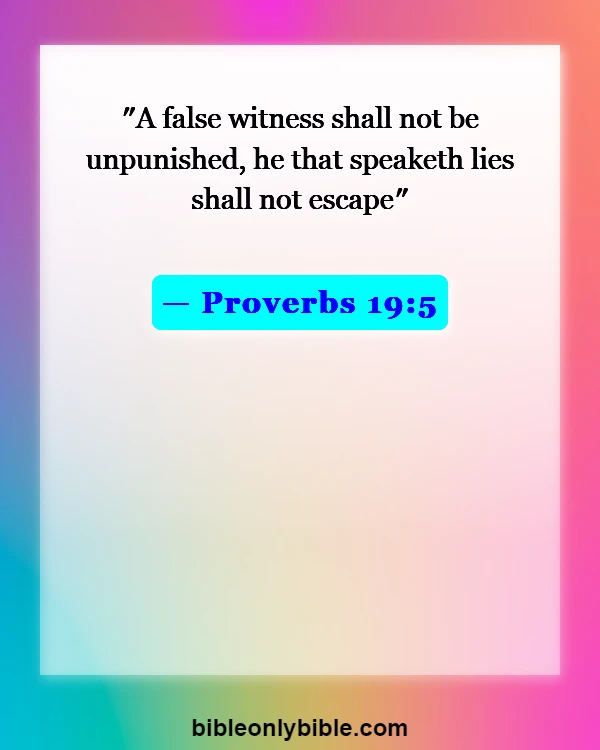 Bible Verses About Cheating And Lying (Proverbs 19:5)