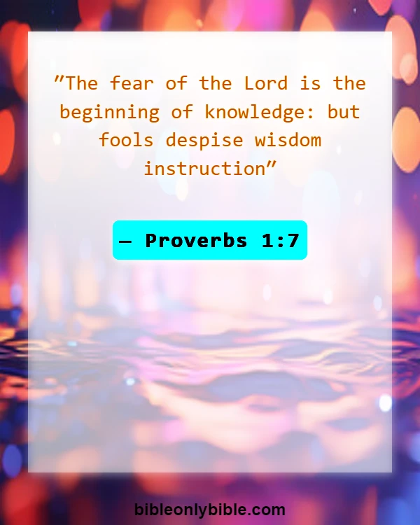 Bible Verses About Disrespecting God (Proverbs 1:7)