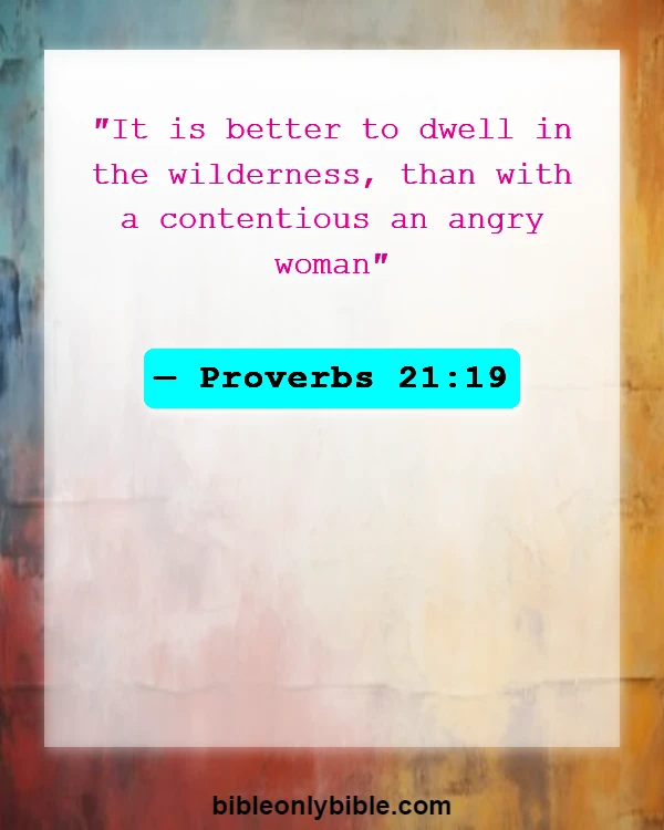 Bible Verses About Mistreating Your Wife (Proverbs 21:19)