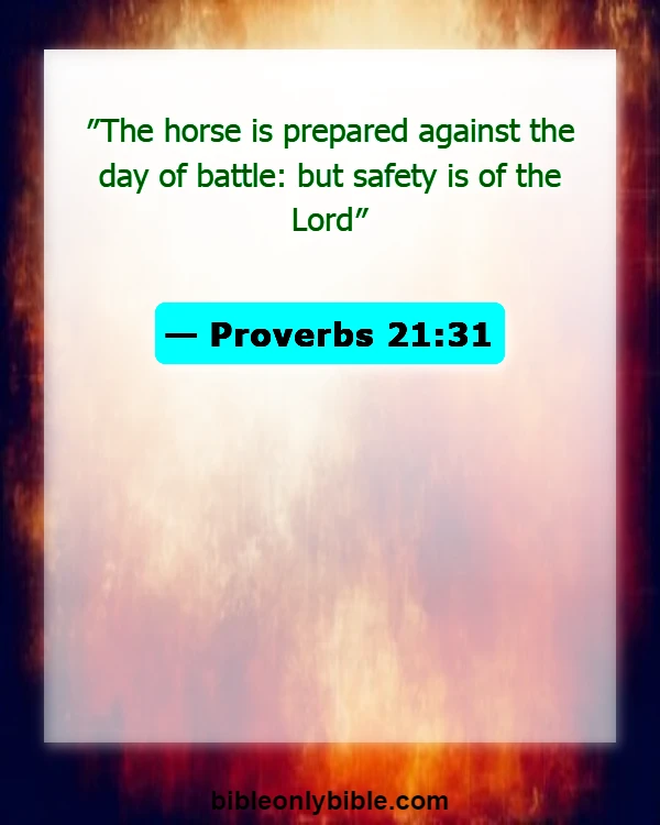 Bible Verses About Enemies Defeated (Proverbs 21:31)