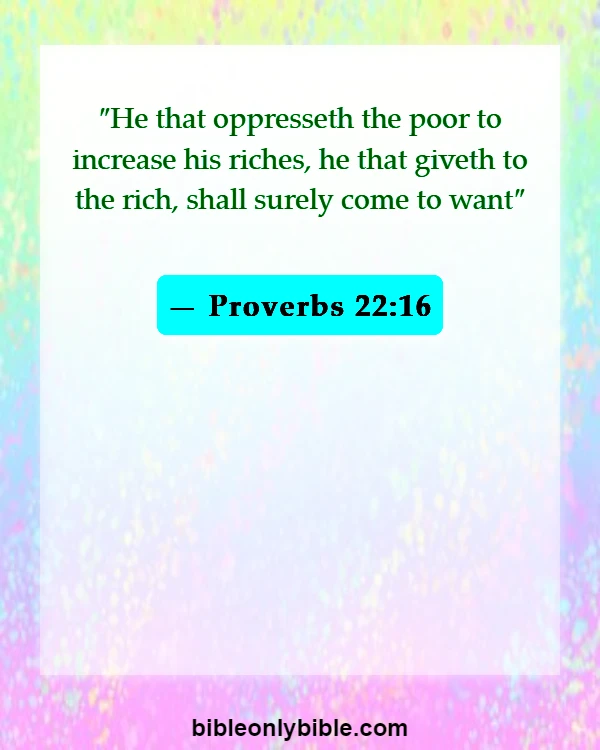 Bible Verses About Fraud (Proverbs 22:16)