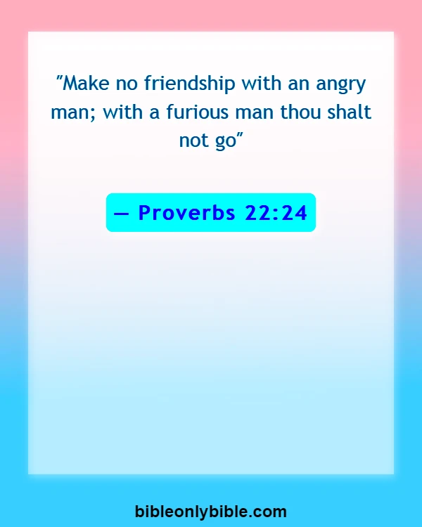 Bible Verses About Letting Go Of Bad Friends (Proverbs 22:24)
