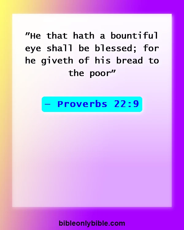 Bible Verses About Generosity (Proverbs 22:9)