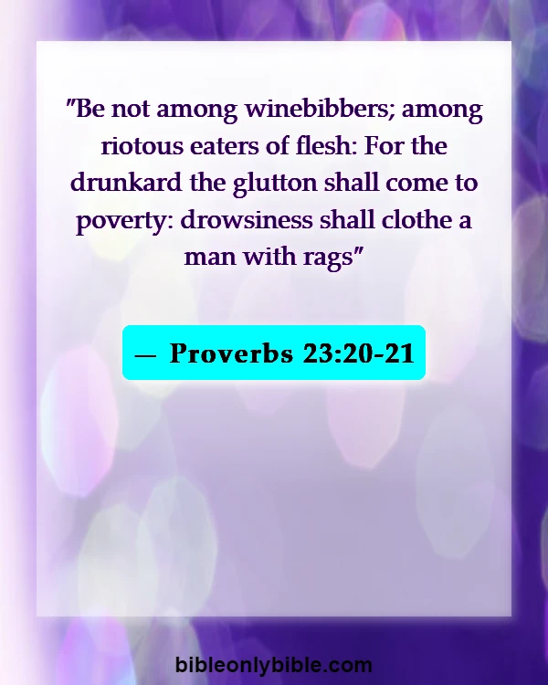 Bible Verses About Warning Drinking Wine And Alcohol (Proverbs 23:20-21)