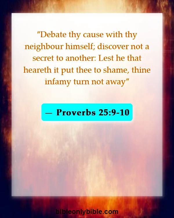 Bible Verses About Trusting Others (Proverbs 25:9-10)