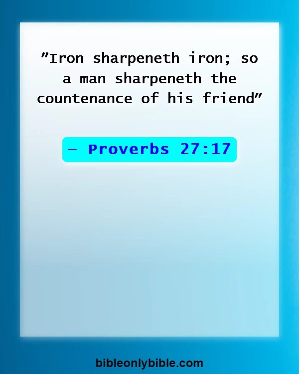 Bible Verses About Encourage Husband (Proverbs 27:17)