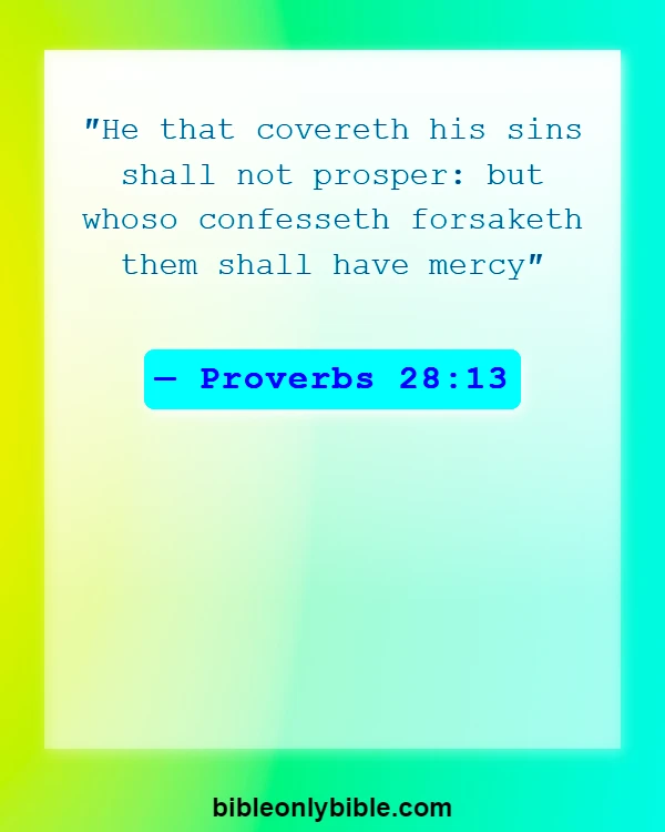 Bible Verses About Disrespecting Your Mother (Proverbs 28:13)