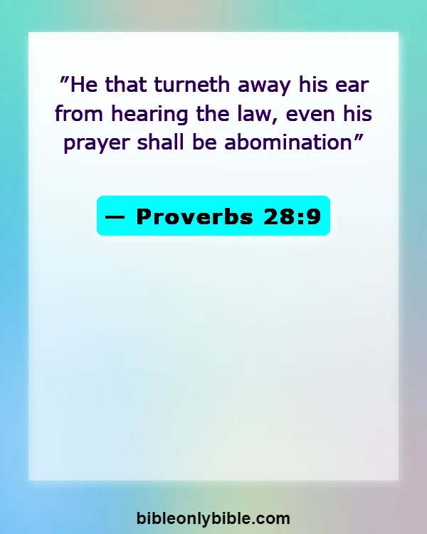Bible Verses About Communication With God (Proverbs 28:9)