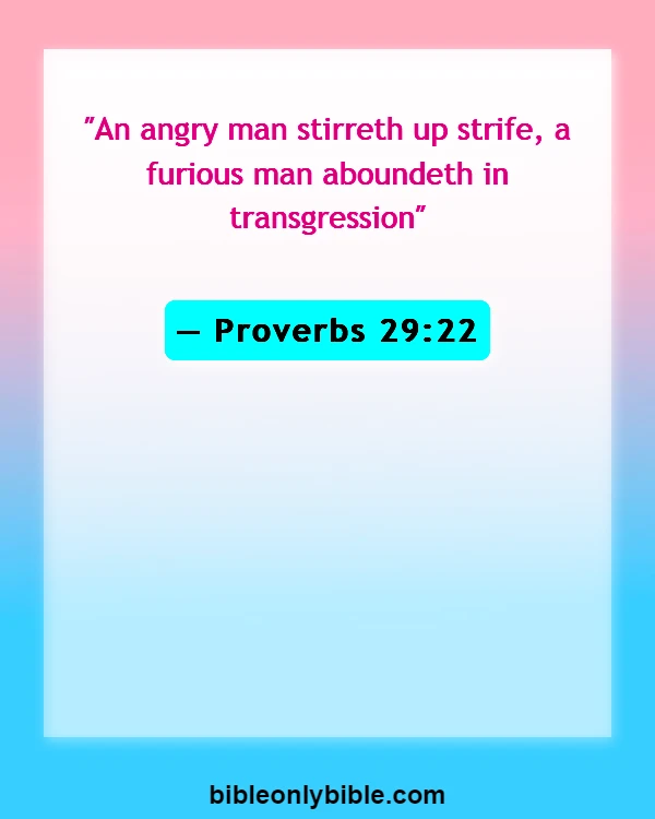Bible Verses About Quarreling (Proverbs 29:22)