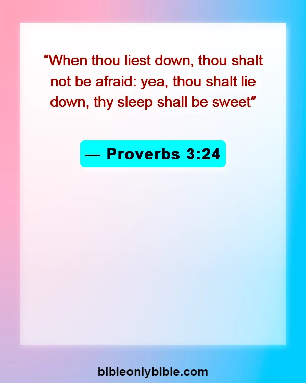 Bible Verses About Sleep And Laziness (Proverbs 3:24)