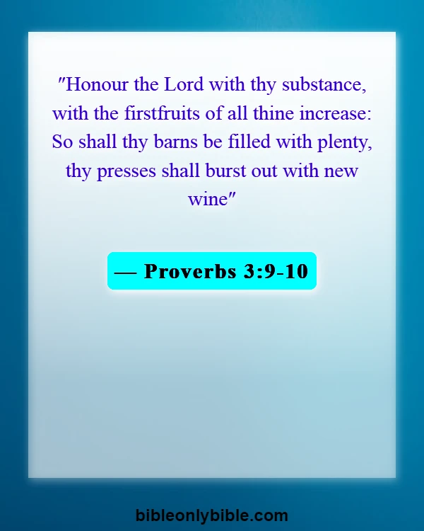 Bible Verses About Farming (Proverbs 3:9-10)
