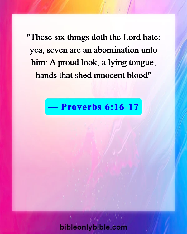 Bible Verses About Murdering The Innocent (Proverbs 6:16-17)