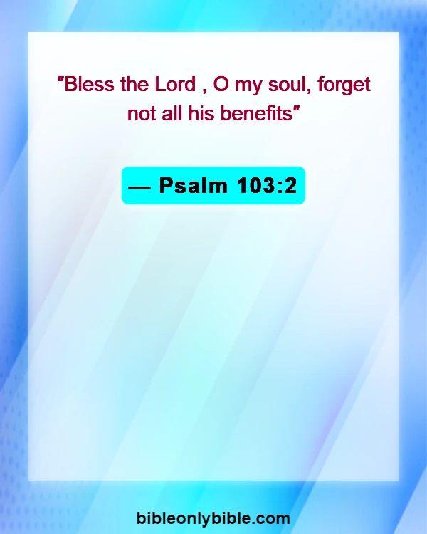 Bible Verses About Thanking God For Blessings (Psalm 103:2)