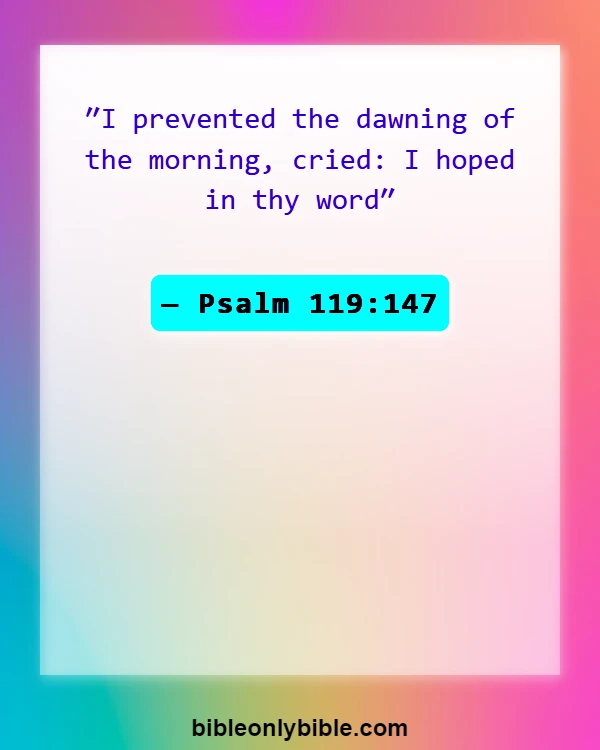Bible Verses About A New Day (Psalm 119:147)