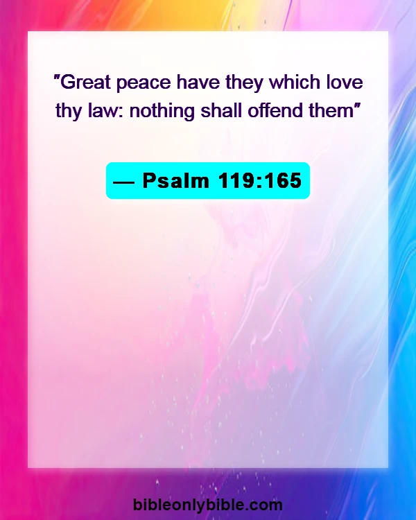 Bible Verses About Peace In The Presence Of God (Psalm 119:165)