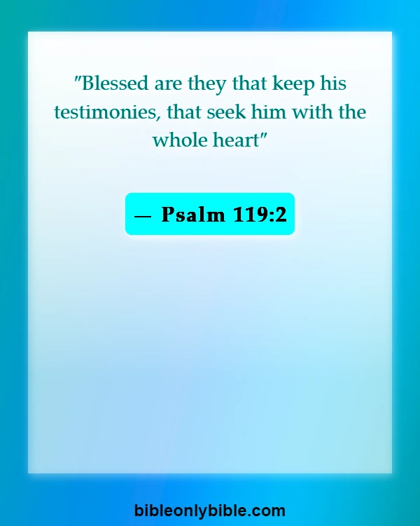 Bible Verses About Seeking God (Psalm 119:2)