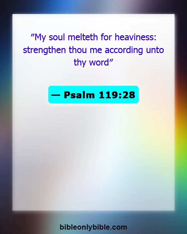 Bible Verses About Suffering And Hope (Psalm 119:28)