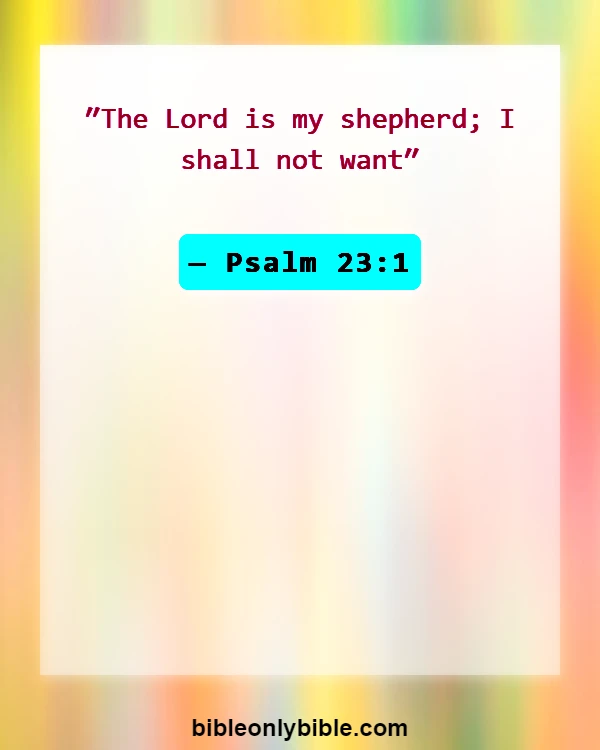 Bible Verses About Money Problems (Psalm 23:1)