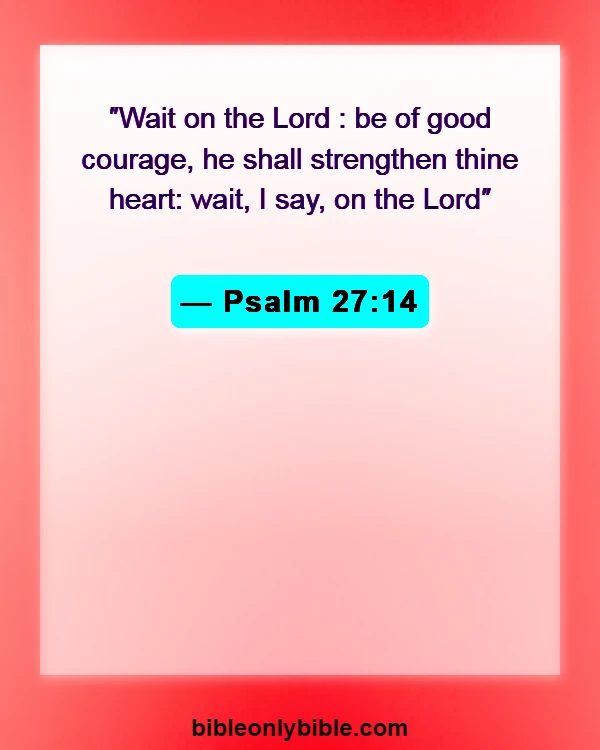 Bible Verses About Patience And Perseverance (Psalm 27:14)