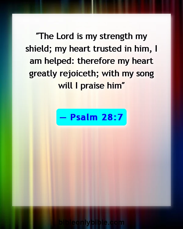 Bible Verses About Thankful Blessed Sunday (Psalm 28:7)