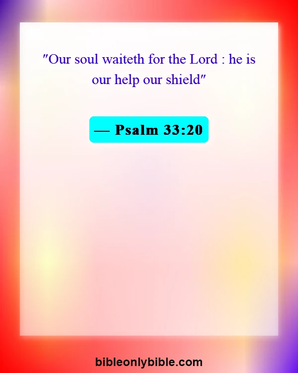 Bible Verses About Waiting For God (Psalm 33:20)