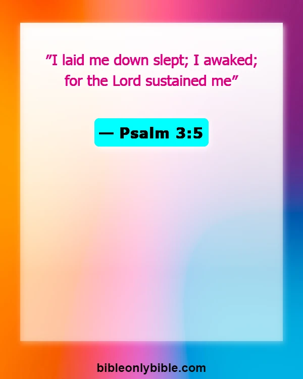 Bible Verses About Sleeping Well (Psalm 3:5)