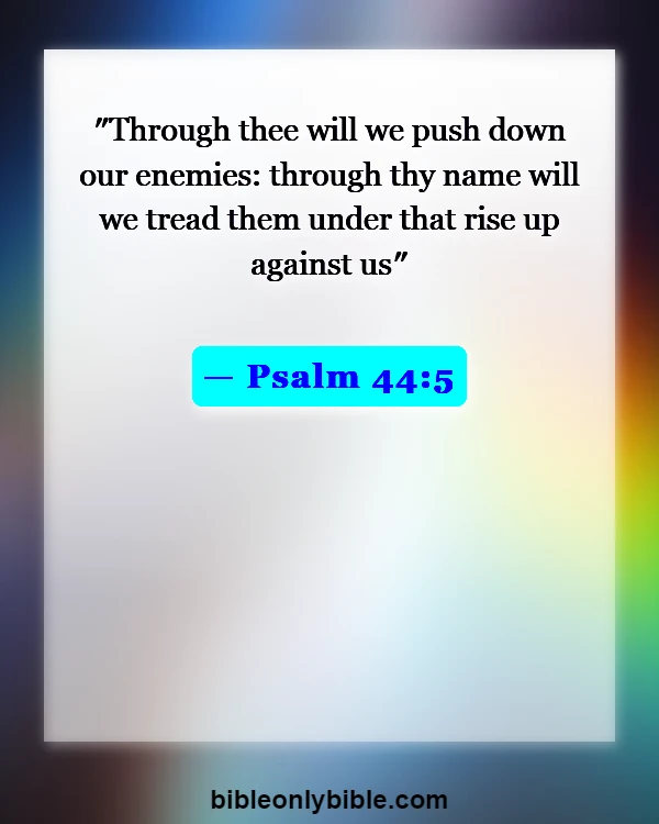 Bible Verses About Enemies Defeated (Psalm 44:5)