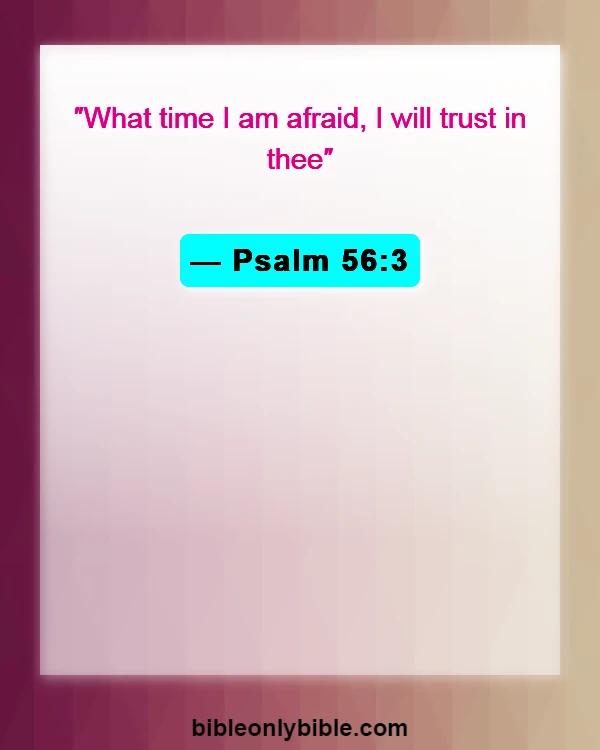 Bible Verses About Be A Warrior Not A Worrier (Psalm 56:3)
