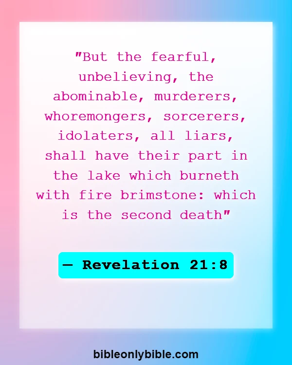 Bible Verses About Eternal Life In Hell (Revelation 21:8)
