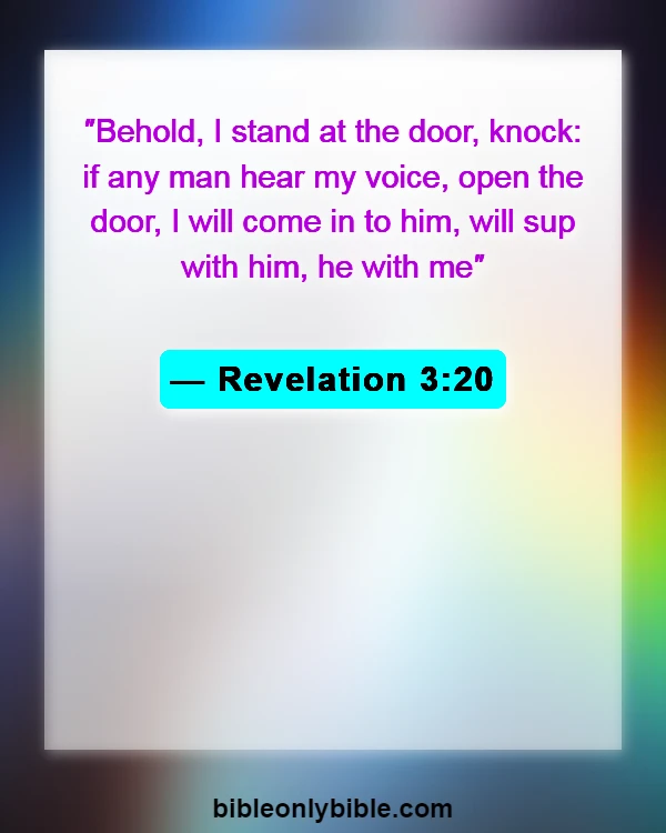 Bible Verses About Aware Of God's Presence (Revelation 3:20)