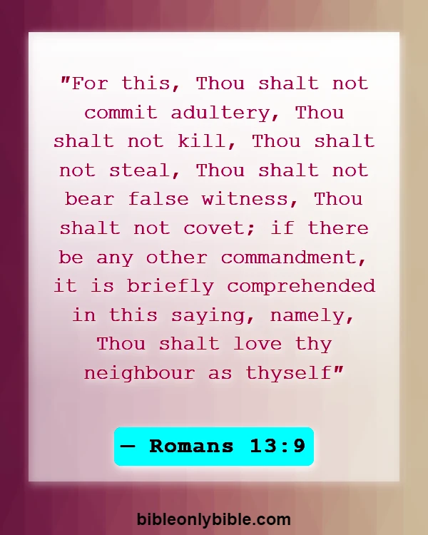 Bible Verses About Stealing (Romans 13:9)