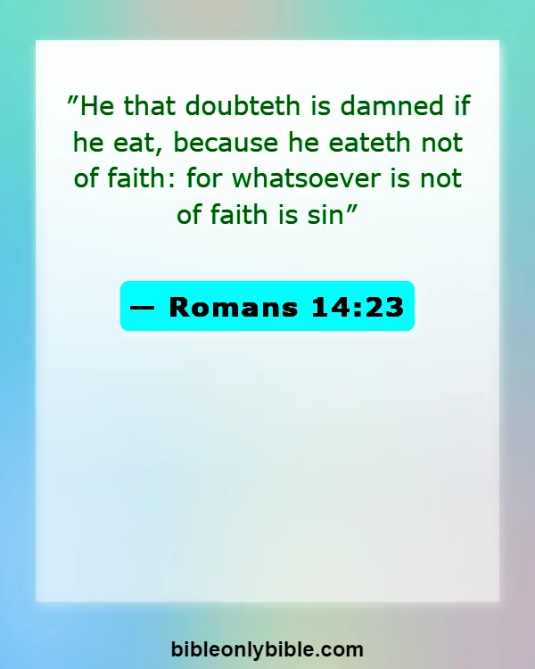 Bible Verses About Doubt (Romans 14:23)