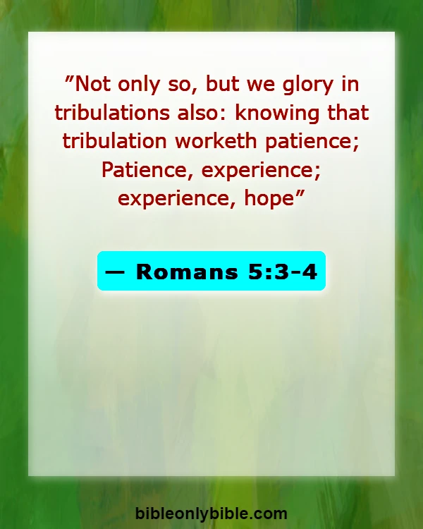 Bible Verses About Commitment To One Another (Romans 5:3-4)