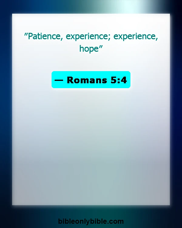 Bible Verses About Rejoice In Trials And Tribulations (Romans 5:4)