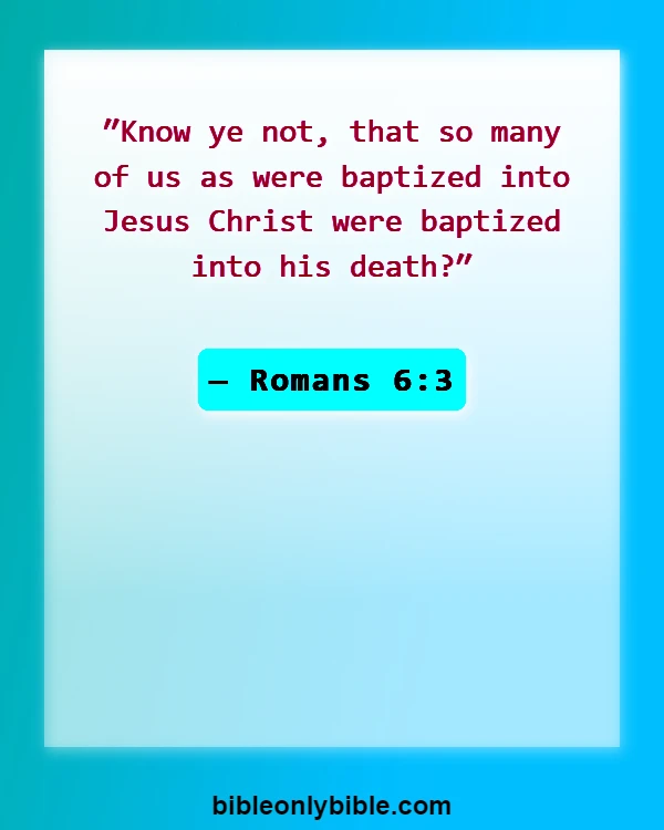 Bible Verses About Sacrament Of Baptism (Romans 6:3)