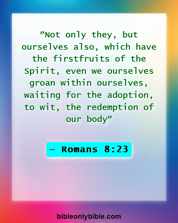 Bible Verses About Adoption (Romans 8:23)