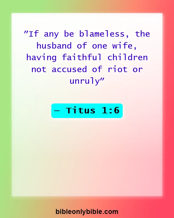 Bible Verses About Leadership In The Church (Titus 1:6)