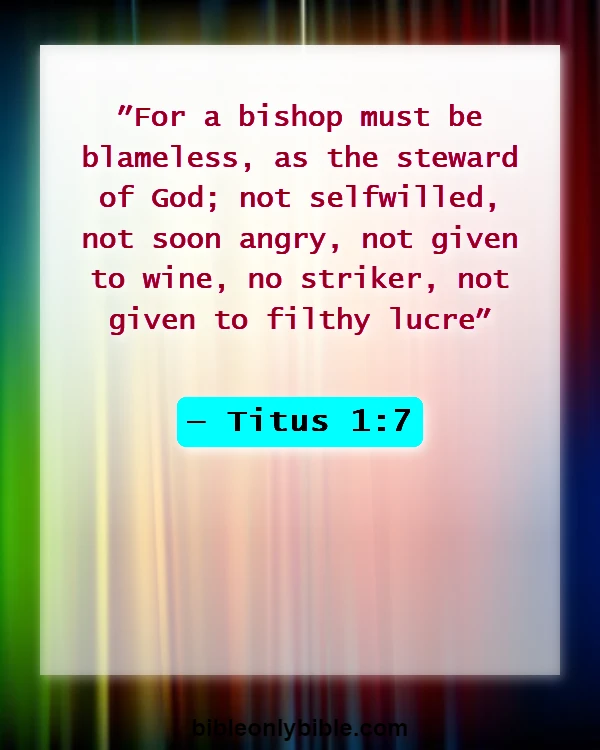 Bible Verses About Leadership In The Church (Titus 1:7)