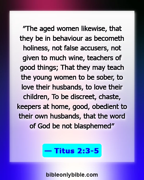 Bible Verses About Exposing Your Body (Titus 2:3-5)
