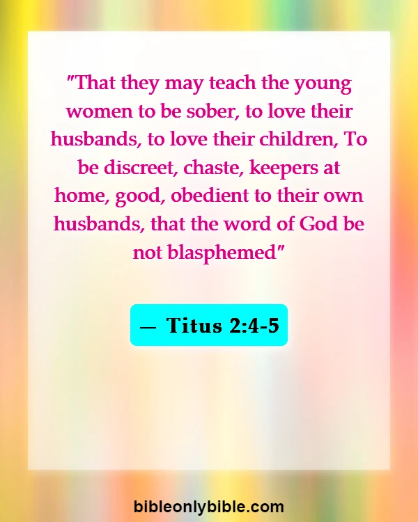 Bible Verses About Man And Woman Sleeping Together (Titus 2:4-5)