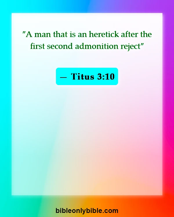 Bible Verses About Division (Titus 3:10)